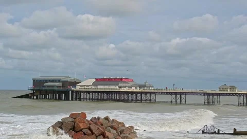 High tide at Cromer beach Video stock 288520358