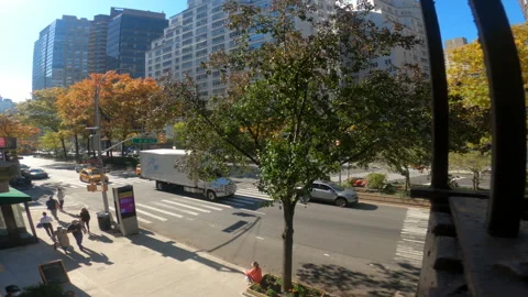 High Timelapse of Diverse Activity on New York City Streets during Afternoon Video stock 144407079