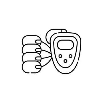 High-tone therapy machine olor line icon. Pictogram for web page, mobile app, Stock Illustration
