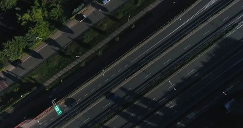 High Top Down View Of Highway Stock Footage 91105568