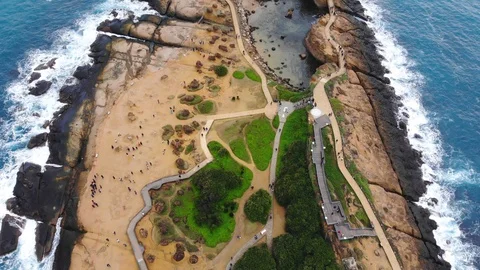 A high top view of people walking and ex... | Stock Video | Pond5