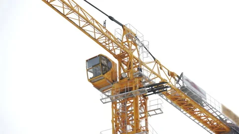 High Tower Crane Building Real Estate. High building construction site. Big Stock Footage 151715116