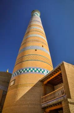 High tower in Khiva Stock Photos