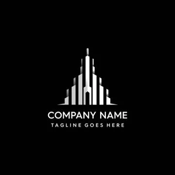The High Tower Modern Logo Stock Illustration