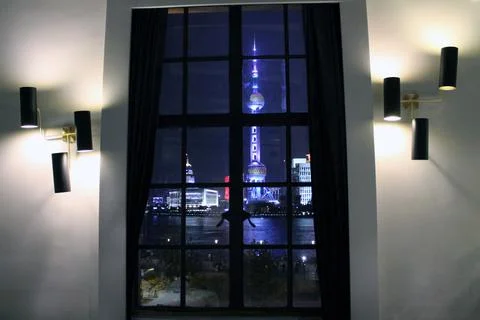 The high tower from the window Stock Photos