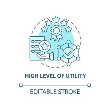 High utility level concept icon Stock-Illustration