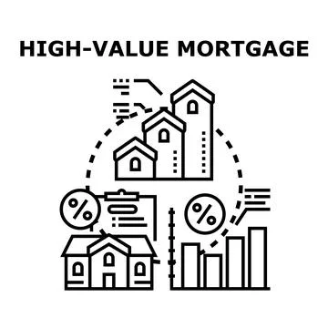 High value mortgage concept for real estate investment Ilustración de archivo