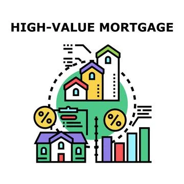 High value mortgage concept for real estate investment Ilustración de archivo