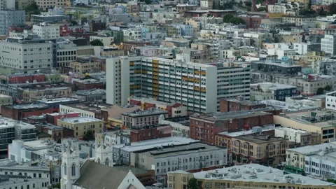 A high vantage point view of the city of San Francisco Video stock 332714201