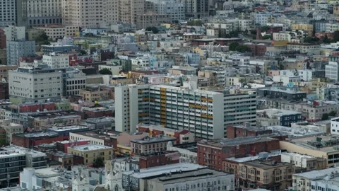 A high vantage point view of the city of San Francisco Video stock 332714202
