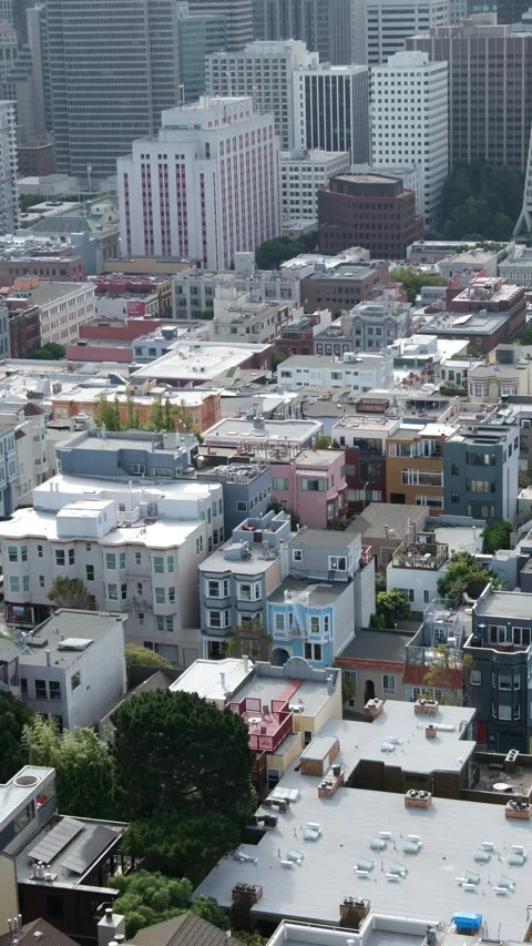 A high vantage point view of the city of San Francisco Video stock 332714220