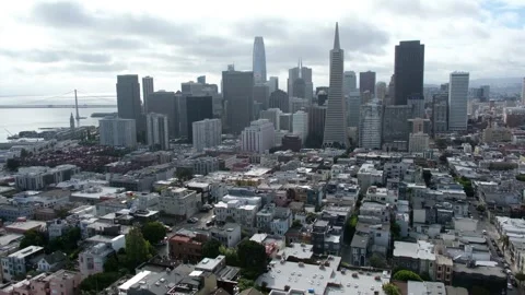 A high vantage point view of the city of San Francisco Video stock 332714280