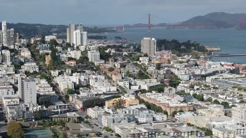 A high vantage point view of the city of San Francisco Stock-Footage 332714289