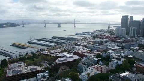 A high vantage point view of the city of San Francisco Video stock 332714296