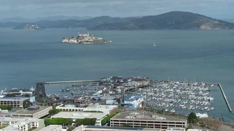A high vantage point view of the city of San Francisco Video stock 332714301