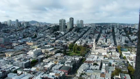 A high vantage point view of the city of San Francisco Video stock 332714329