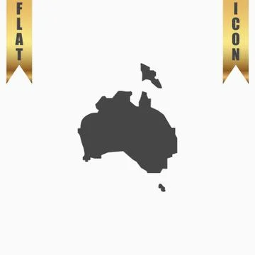 High vector map - Australia Stock Illustration