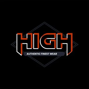 High vector typography for t-shirt. perfect for simple style Stock Illustration