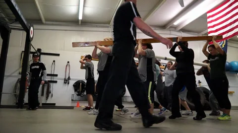 High velocity group training Stock Footage 36740488