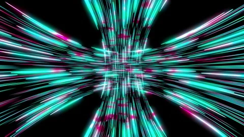 High-Velocity Neon Data Rush Stock-Footage 334963474
