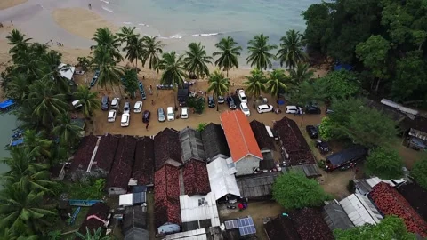 High view angle of beach Stock Footage 232695315