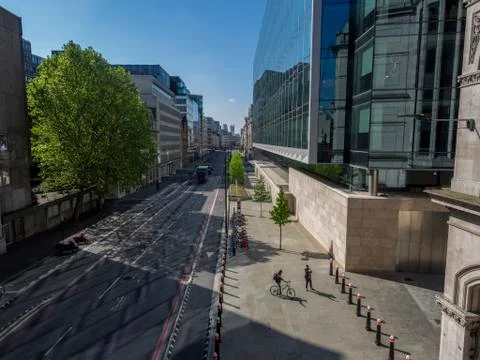 High view angle of Farringdon Street. Stock Photos