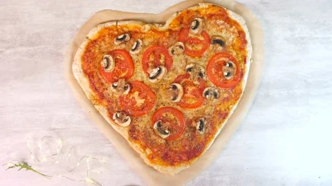 High view of arugula falling on pizza Stock Footage 169771430