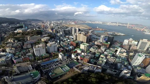 High View of Busan City Stock Footage 94858571