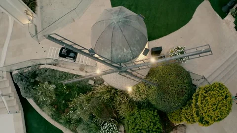 High view of celebration garden Stock Footage 219873892
