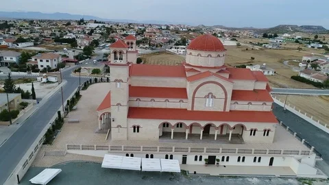 High view of church Stock Footage 78356235