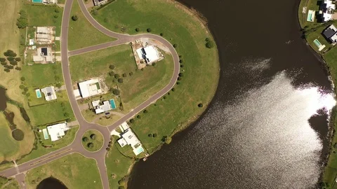 High View Country Lagoon Stock Footage 117454963