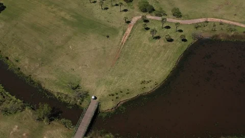 High View Country Lagoon Stock Footage 117466935