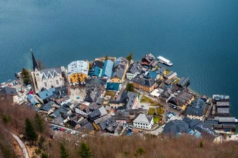 High view on the Hallstatt in Austria Foto stock