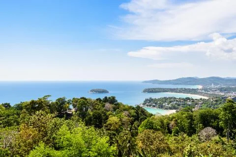 High view Hat Kata Karon in Phuket island Foto stock