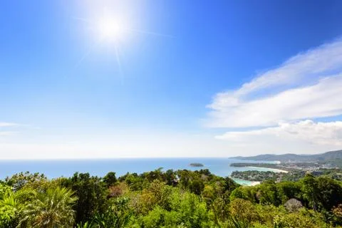 High view Hat Kata Karon in Phuket island Stock Photos