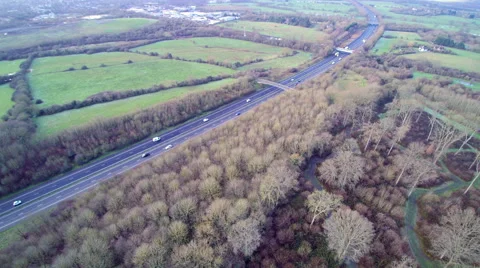 High view of a Motorway Stock Footage 59548211