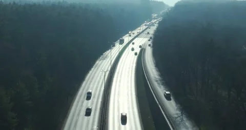High view over a boulevard through a city park in Sofia 스톡 동영상 300881665