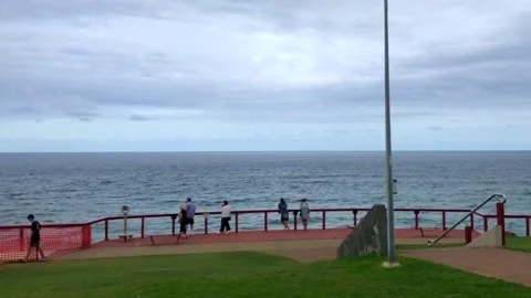 A high view of Point Danger beach Stock Footage 138612977