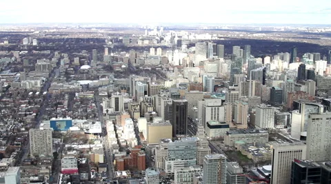 High View Toronto Downtown Stock Footage 40711854