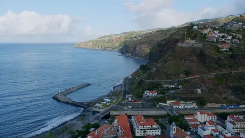 High view of a valley in Ribeira Brava, Madeira | 6K Stock Footage 169245341