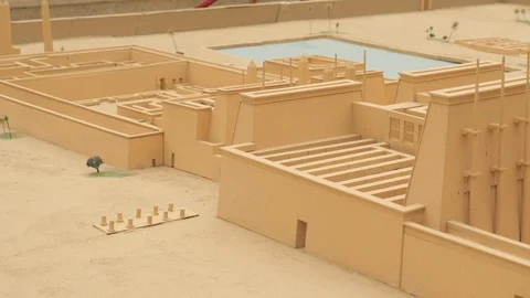 A High Viewing Angle of a Miniature Project Video stock 87068735