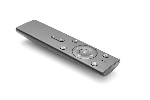 High viewing angle of the remote control on a white background Stock Photos