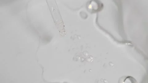 High Viscosity Skincare Solution Displayed as Abstract Liquid Shape Stock Footage 337425437