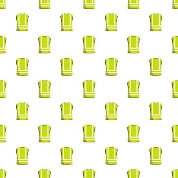 High visibility safety vests repeating pattern background Stock Illustration