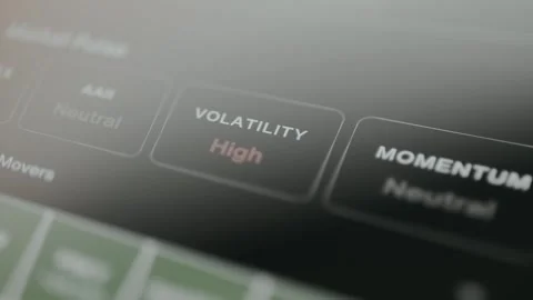 High Volatility, significant price fluctuations for an asset Stock Footage 330252193