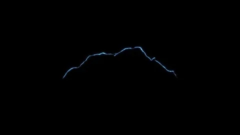 High Voltage Arc Lightning Discharge Compositing Element Against Black Screen Stock Footage 337776884