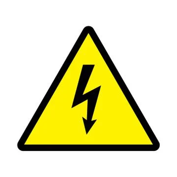 High voltage attention sticker Stock Illustration