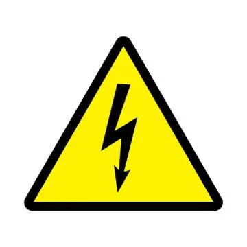 High voltage attention sticker Stock Illustration