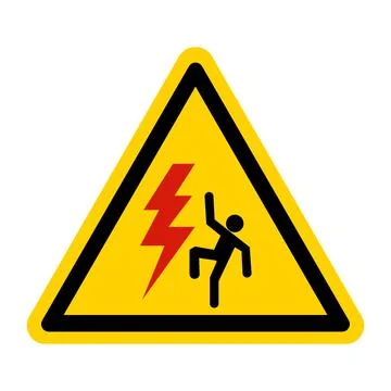 High Voltage Black Icon,High Voltage Overhead Isolated On White Background Stock Illustration