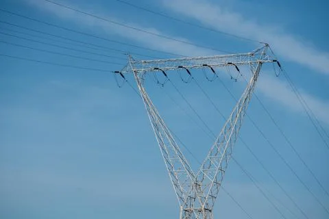 High voltage cable with a ball Foto stock